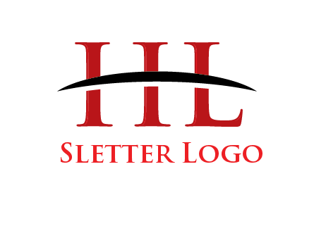 swoosh across letter HL
