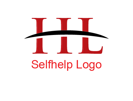swoosh across letter HL