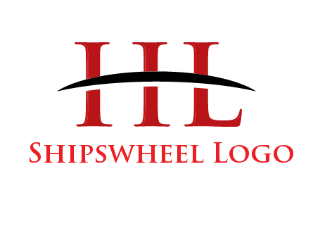 swoosh across letter HL