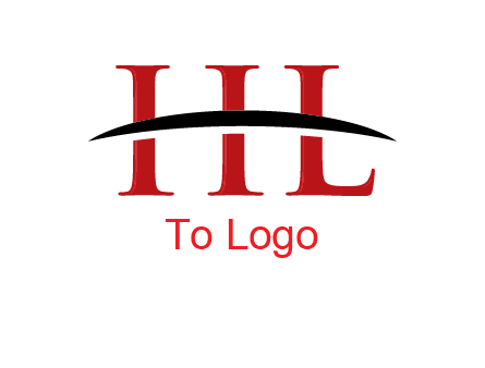 swoosh across letter HL
