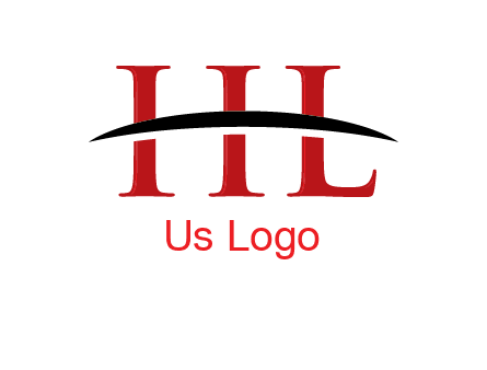 swoosh across letter HL