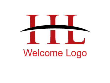 swoosh across letter HL
