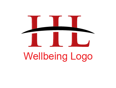 swoosh across letter HL
