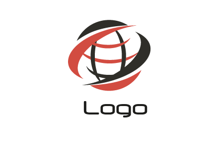 swish in globe logo communication logo