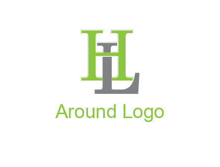 letter L behind letter H