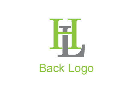 letter L behind letter H