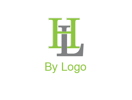 letter L behind letter H