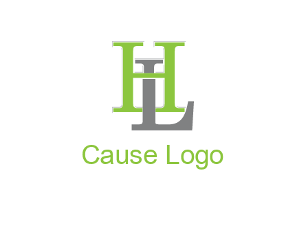 letter L behind letter H