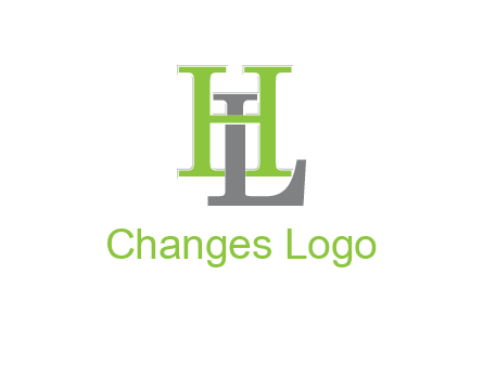 letter L behind letter H