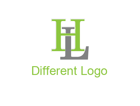 letter L behind letter H