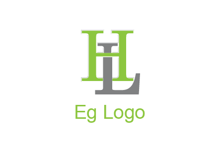 letter L behind letter H