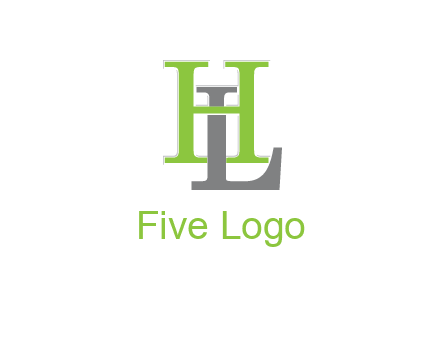 letter L behind letter H