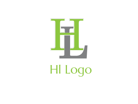 letter L behind letter H
