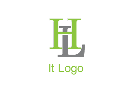 letter L behind letter H