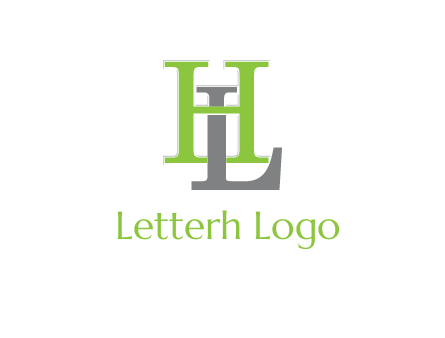 letter L behind letter H