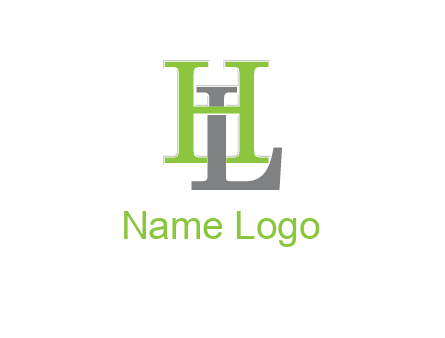 letter L behind letter H