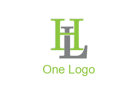 letter L behind letter H
