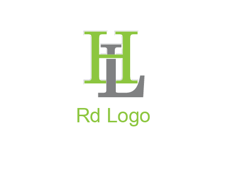 letter L behind letter H