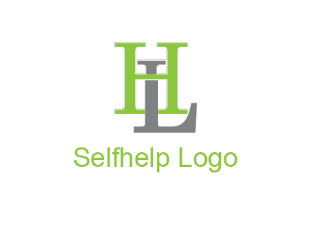 letter L behind letter H
