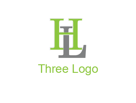 letter L behind letter H