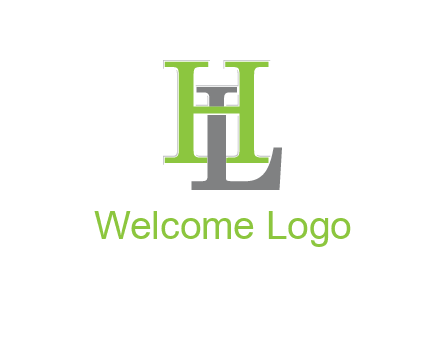 letter L behind letter H