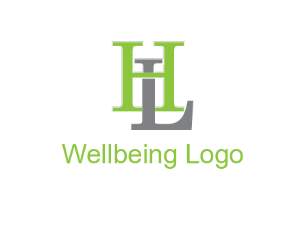 letter L behind letter H