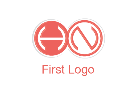 Letters h and N are in circles logo