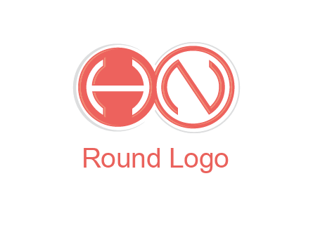 Letters h and N are in circles logo