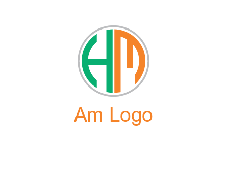 Letters are in the circle Icon