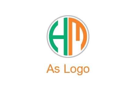 Letters are in the circle Icon