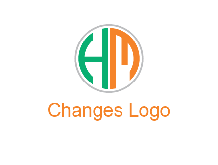 Letters are in the circle Icon