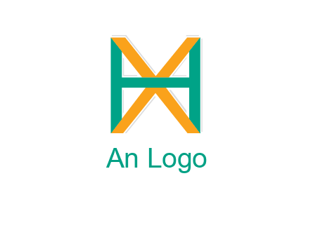 letter X behind letter H