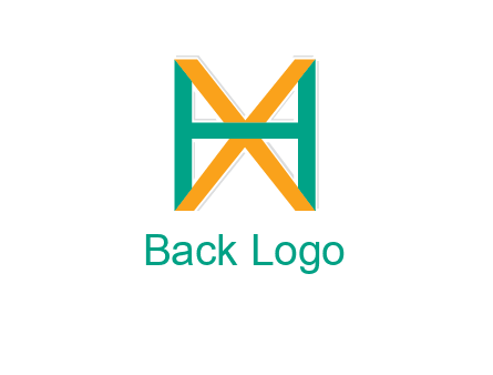 letter X behind letter H