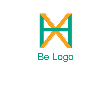 letter X behind letter H