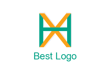 letter X behind letter H
