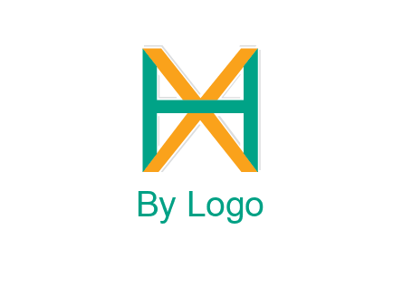 letter X behind letter H