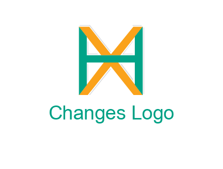 letter X behind letter H