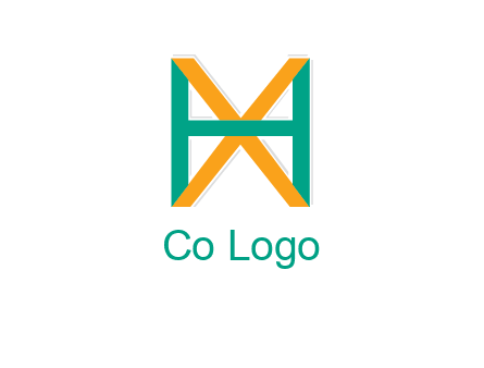 letter X behind letter H
