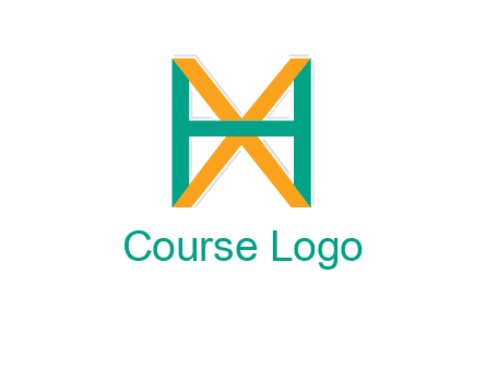 letter X behind letter H