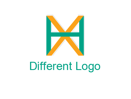 letter X behind letter H