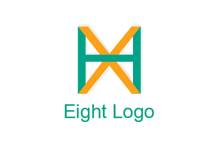 letter X behind letter H