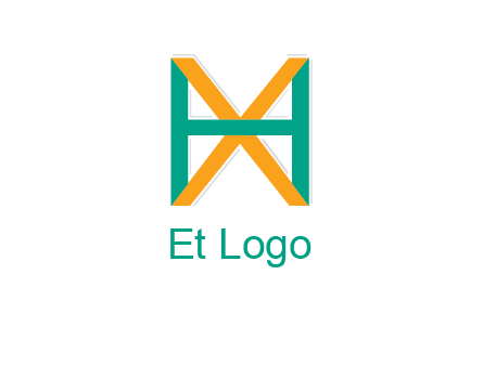 letter X behind letter H