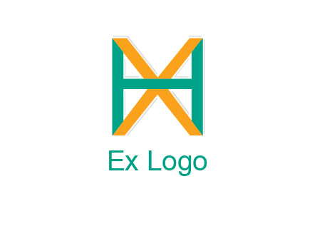 letter X behind letter H