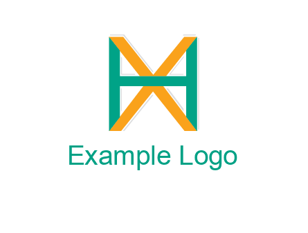 letter X behind letter H
