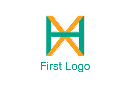 letter X behind letter H
