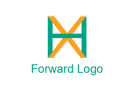 letter X behind letter H