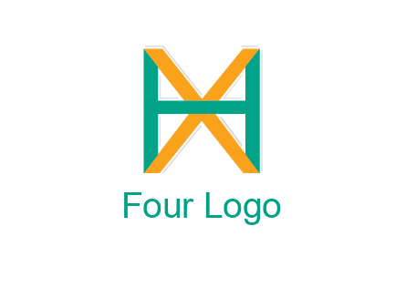 letter X behind letter H