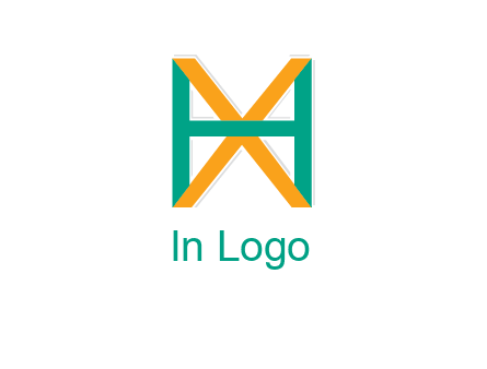 letter X behind letter H