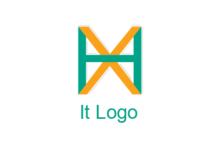letter X behind letter H