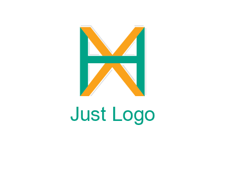 letter X behind letter H